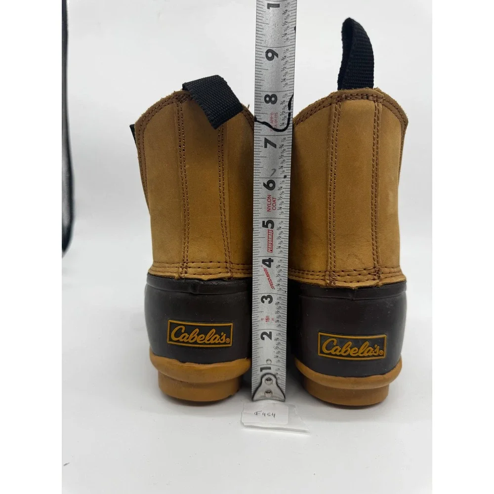 Cabela's Thinsulate Duck Boots Mens 8D Brown Leather Rubber Steel Shank 8936089